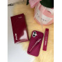 Бордовий чохол rhode на iPhone 16 з блиском для губ lip Case Raspberry Jelly 